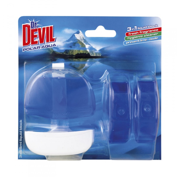 Dr.Devil WC blok tekutý Polar aqua 3x55ml