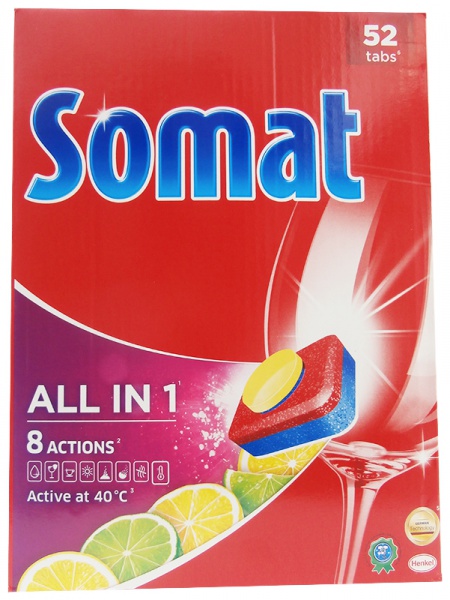 Somat All in One tablety do myčky 52 ks Lemon