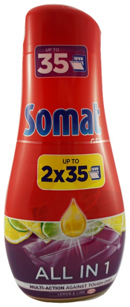 Somat All in One Gel 2x630ml 70 dávek Lemon