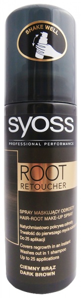 Syoss Root Retouch,korektor odrostlých vlasů,Tmavě hnědý 120ml