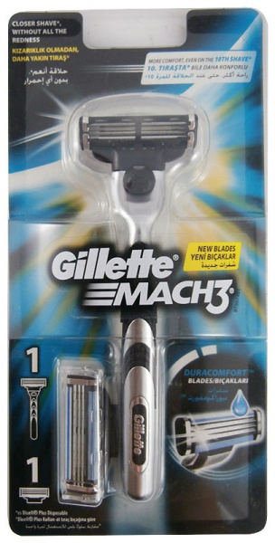 Gillette Mach3 strojek+2 náhradí hlavice