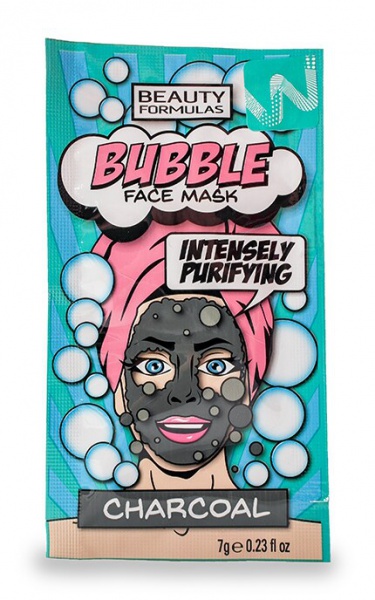 Beauty Formulas čistící pleťová maska Bubble s uhlím 7g