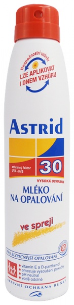 Astrid opalovací mléko F30 200ml sprej