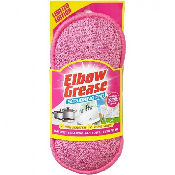 Elbow Grease Pink čistící (pratelná) houbička na různé povrchy (jemnější povrch)