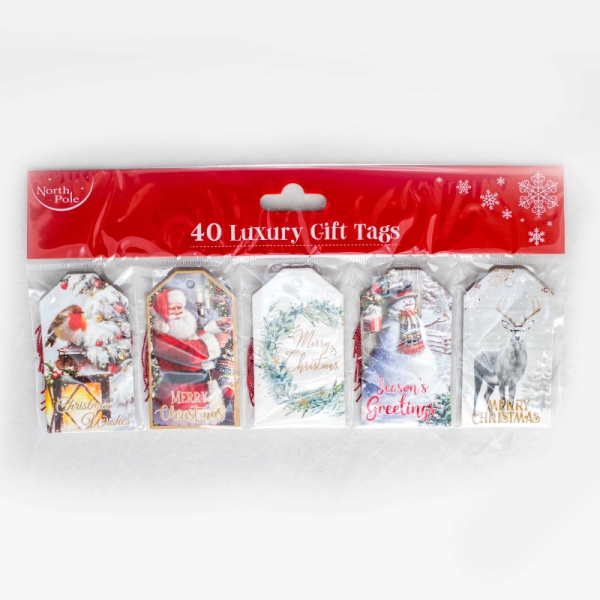 XMAS Vánoční dárkové štítky Traditional (40)