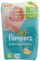 Pampers Active Baby Dry 4 Maxi 7-14kg 76ks
